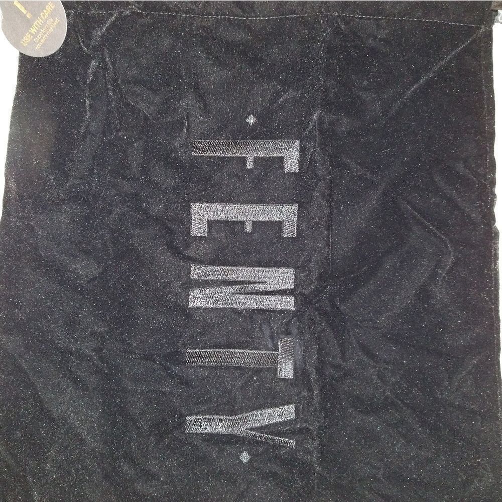 Fenty Velvet Shoe Bag Black Sash Ribbon Drawstring - Picture 4 of 4